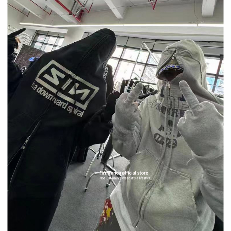 Street Fashion Zip Up Hoodie - Firmranch Nieuwe Herfst Winter Koreaanse Archief