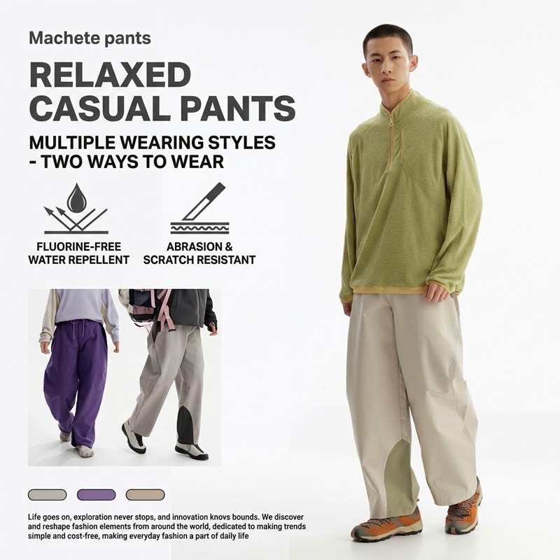 Cargo Pant Wide - Heren PFC-vrije waterdichte techwear broek, winddicht,