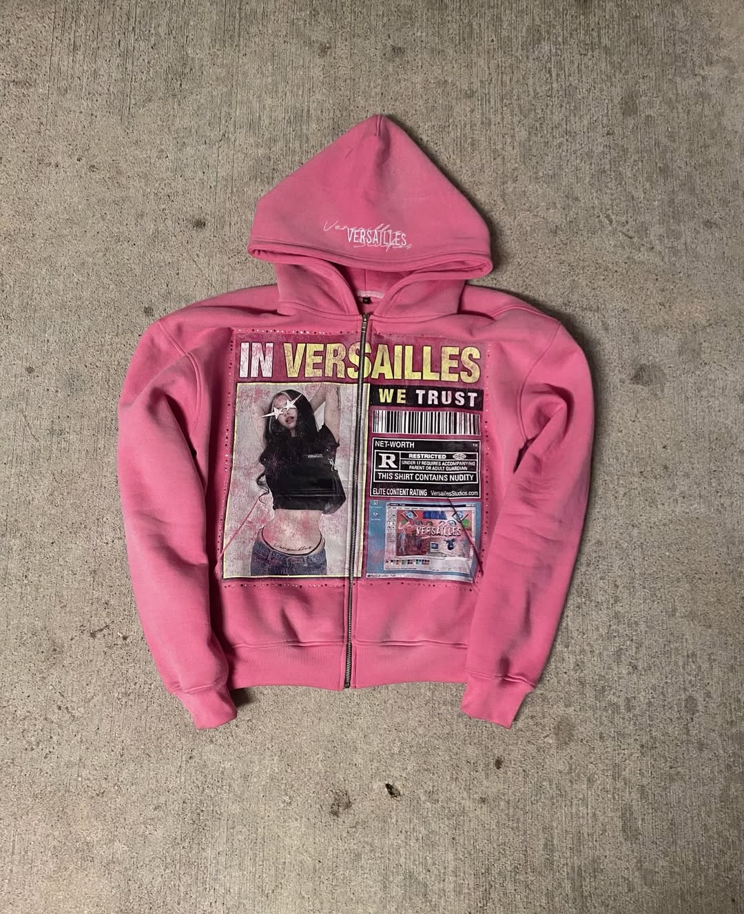 Street Fashion Zip Up Hoodie - Retro Fashion Hoodie met Geïmprimeerd Patroon