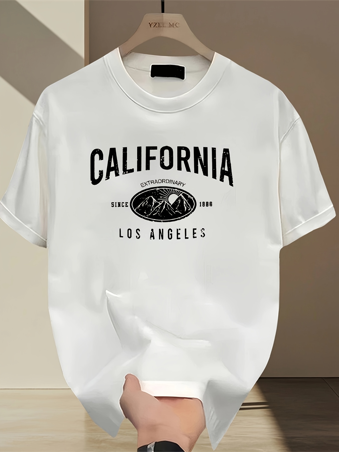 Street Fashion California - California Letter T-shirt met ronde hals
