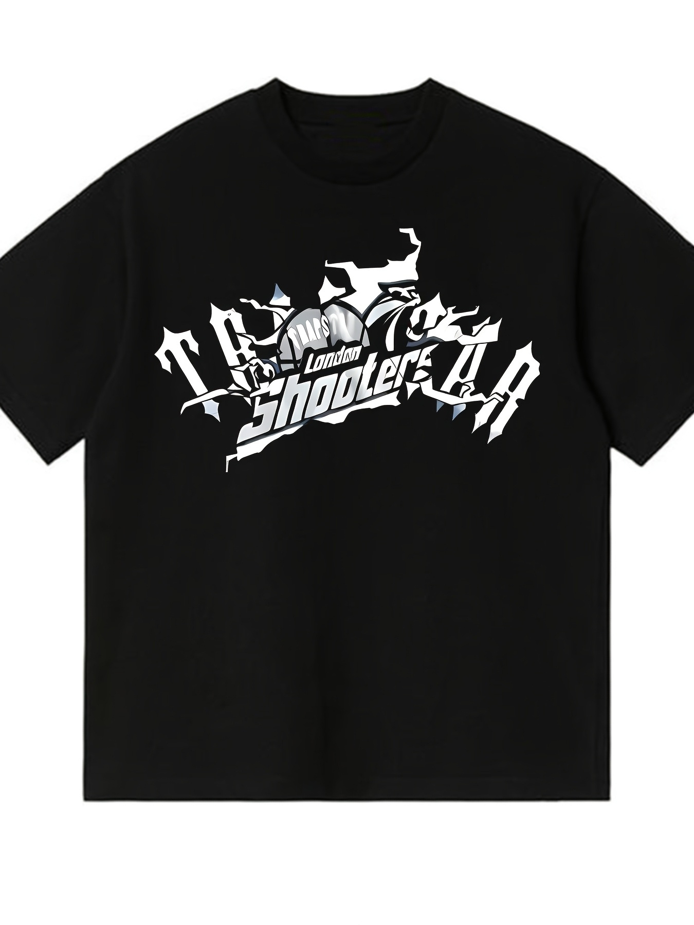 Street Fashion London 2026 - 2026 Nieuw zwart katoenen T-shirt met