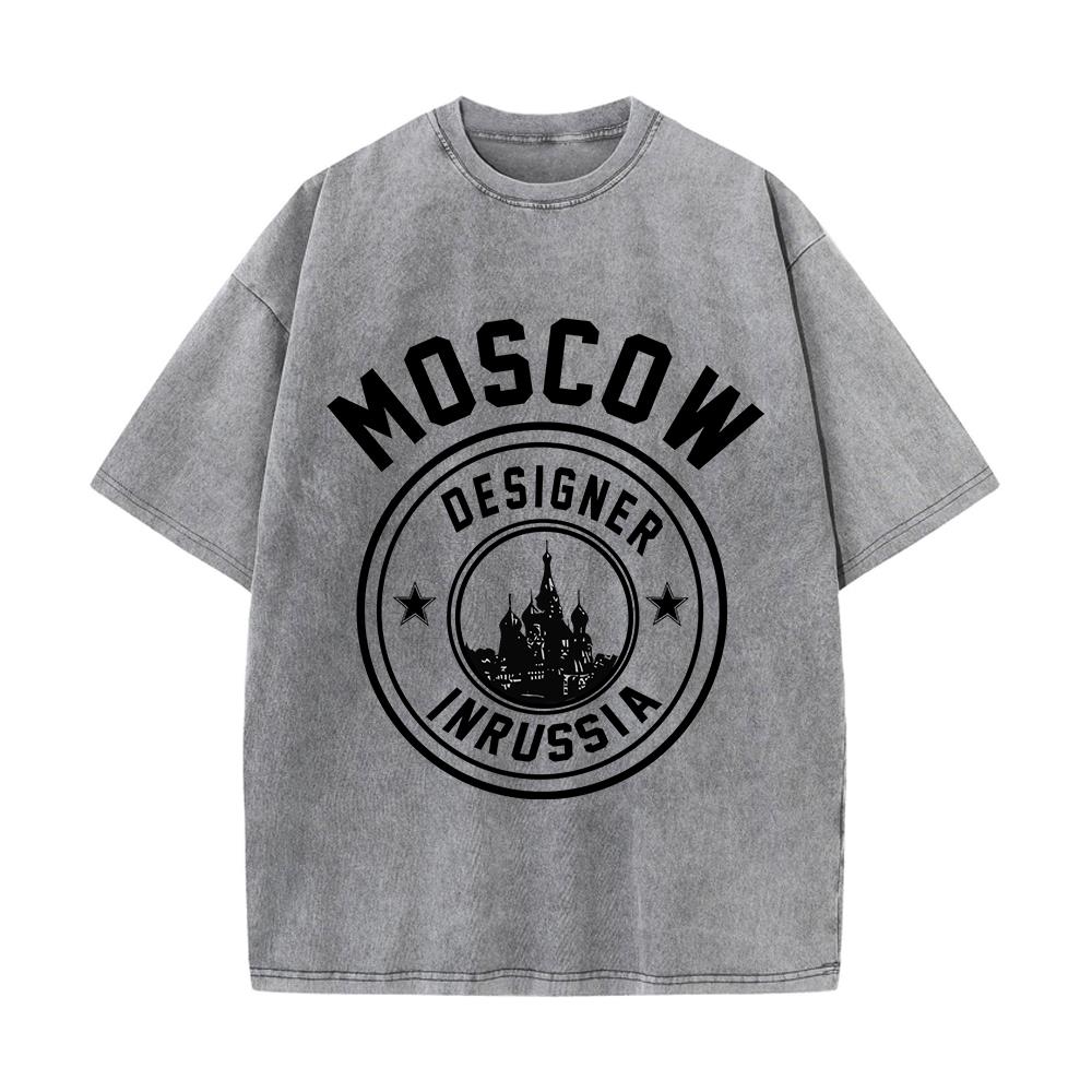 Street Fashion Russia - Vrouw Katoen Gewassen T-Shirts Mode Design