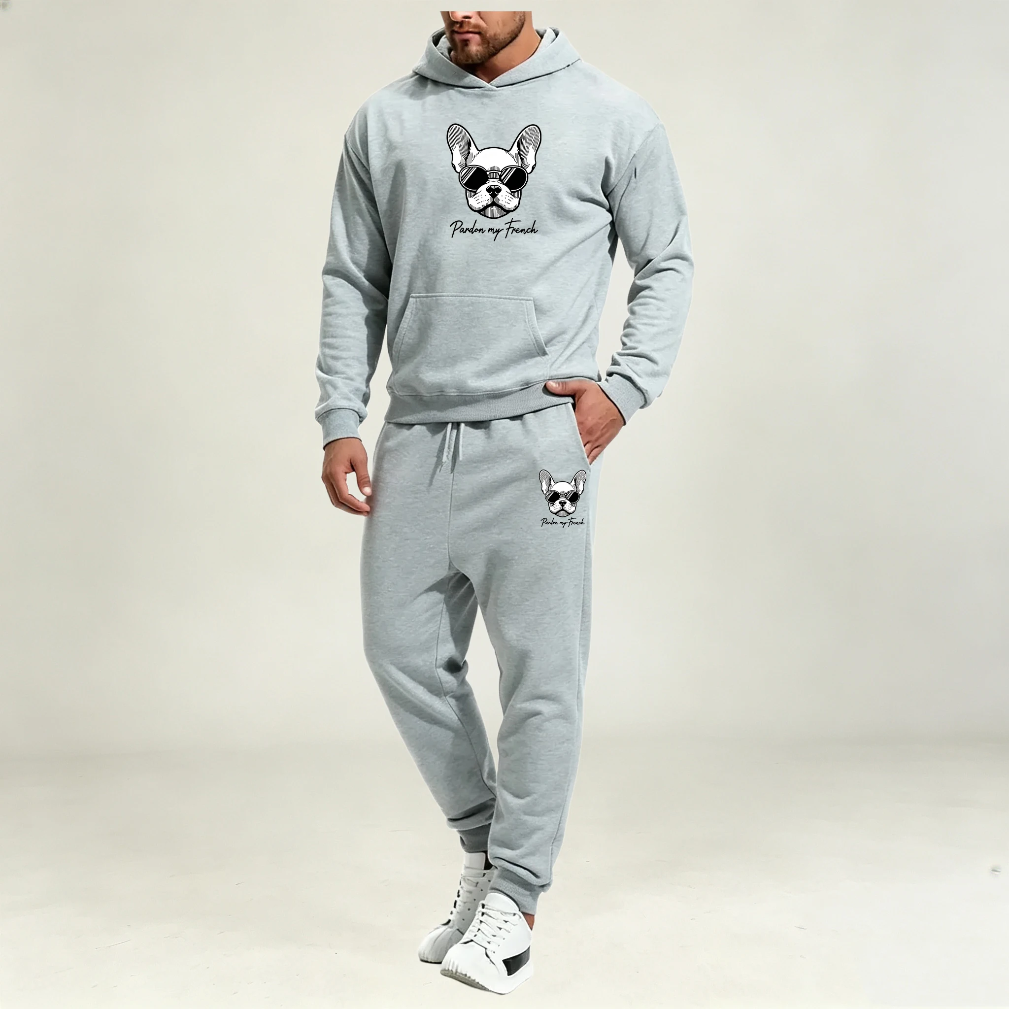 Street Fashion Outfit For Men - Herenkledingsets 2-delig Herfst Winter Sport Casual
