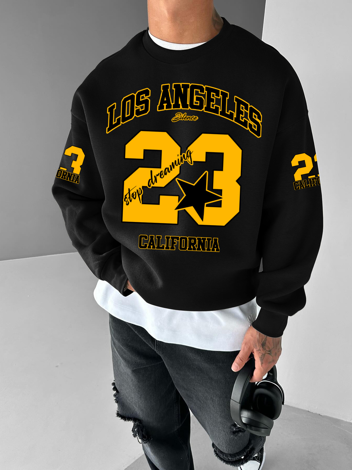 Street Fashion California - Herensweatshirt, damesmodel, Los Angeles 23, vintage