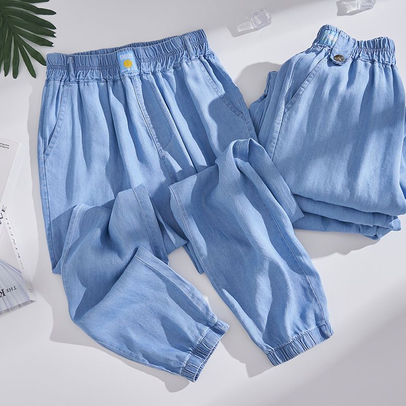Cargo Pant Wide - Plus Size Ijs Zijde Denim Broek