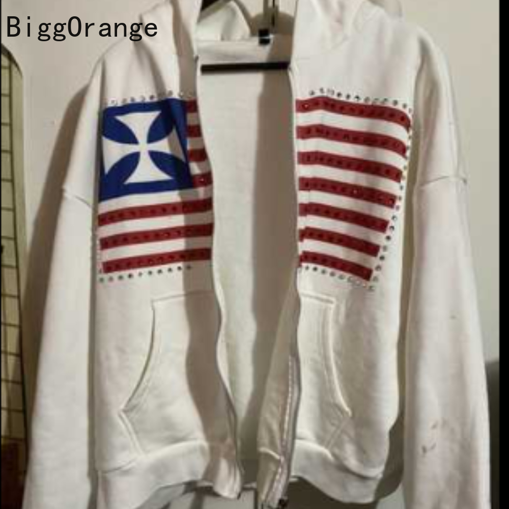 Street Fashion Elements - Sweatshirtjas met strass geborduurde rits en