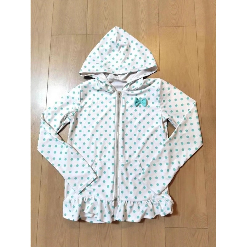 Street Fashion Zip Up Hoodie - Europese en Amerikaanse lieve meid, witte