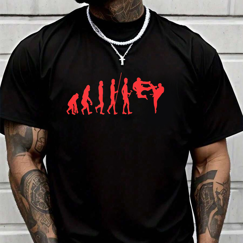Street Fashion Evolution - Karate Evolution Print T-shirt met grafische