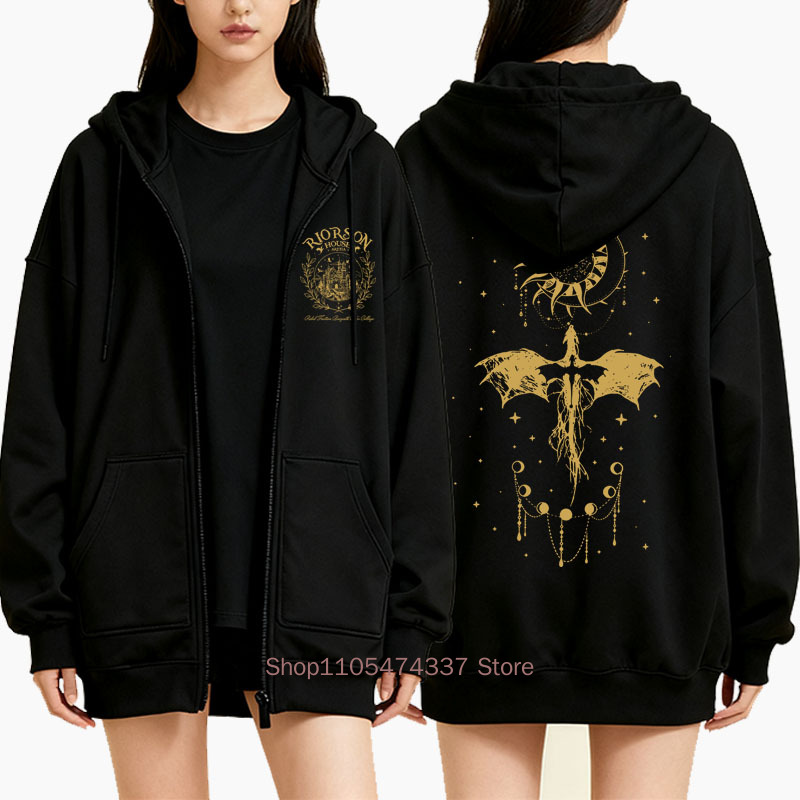 Street Fashion Zip Up Hoodie - Vintage patroonprint rits hoodies voor dames