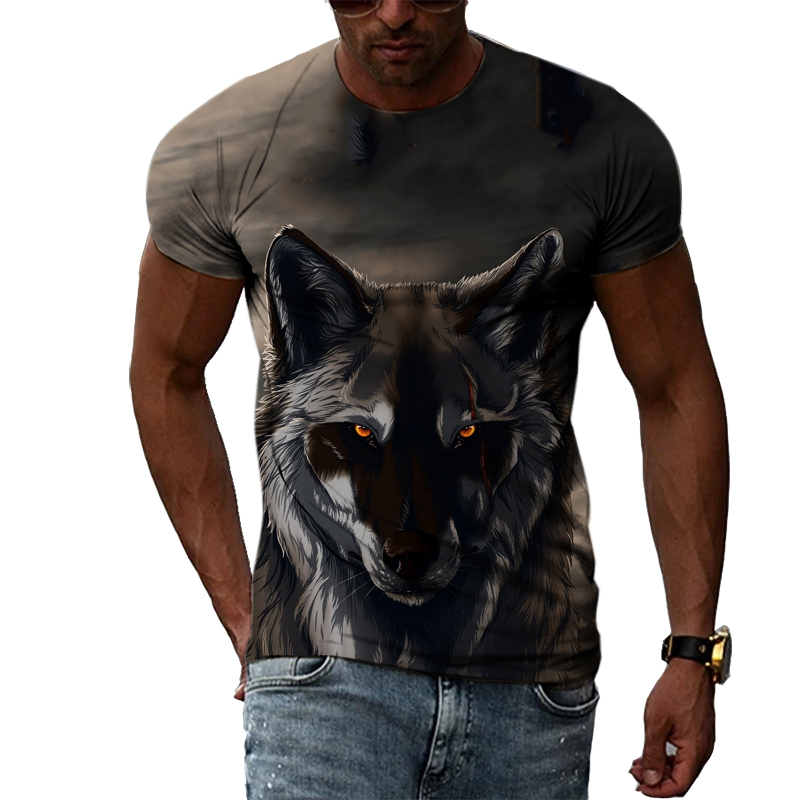 Street Fashion Elements - Casual Mannen Animal Print T-shirt Hip-Hop