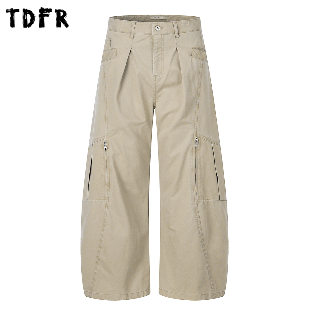 Cargo Pant Wide - Multi-pocket Scimitar-broek Heren geplooide effen kleur