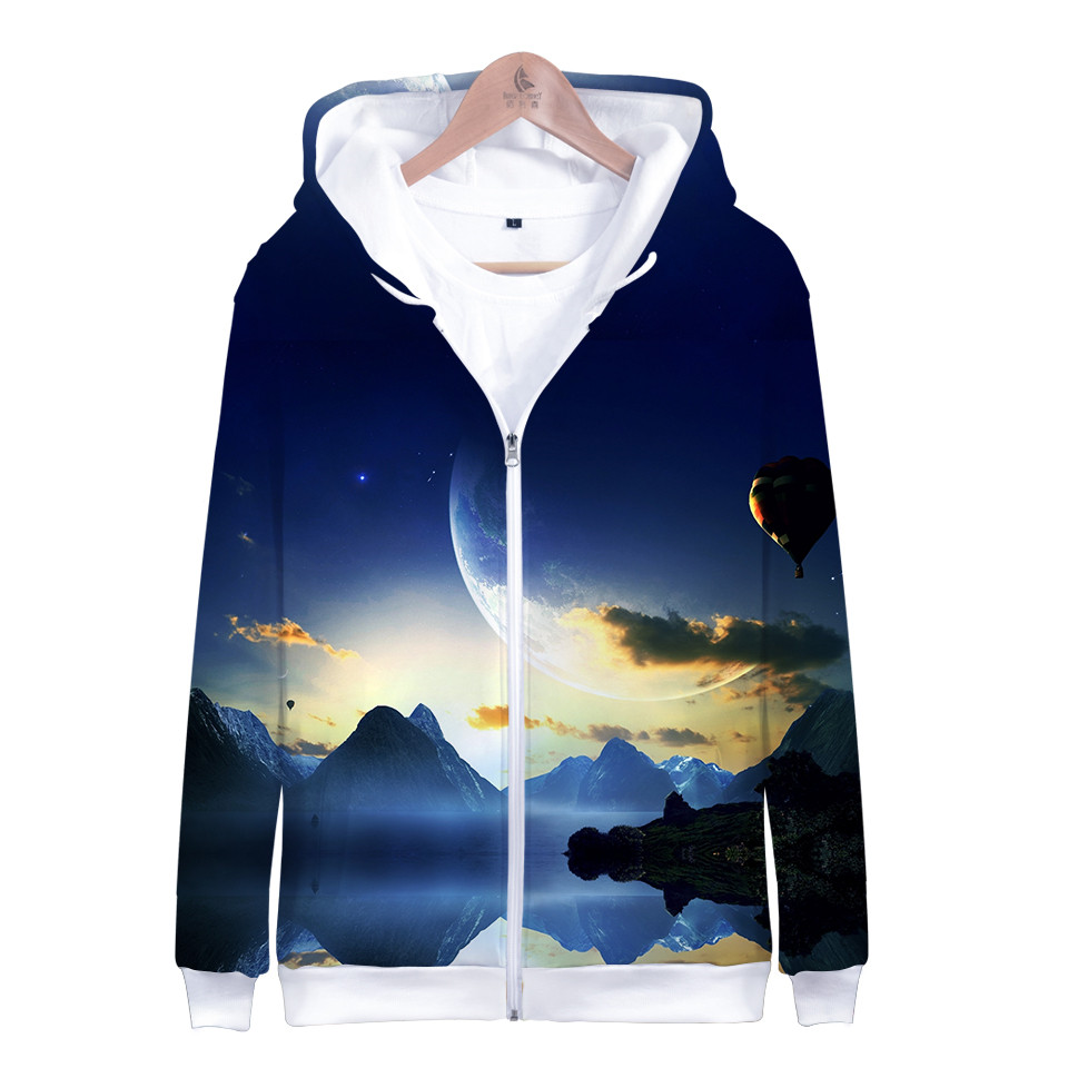 Coat Star Space Galaxy Hoodies - Street Fashion Zip Up Hoodie recensie en prijs