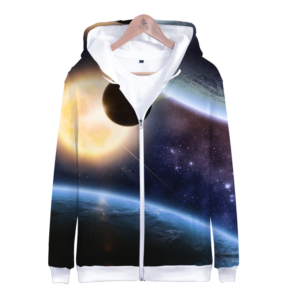 Coat Star Space Galaxy Hoodies - Street Fashion Zip Up Hoodie recensie en prijs