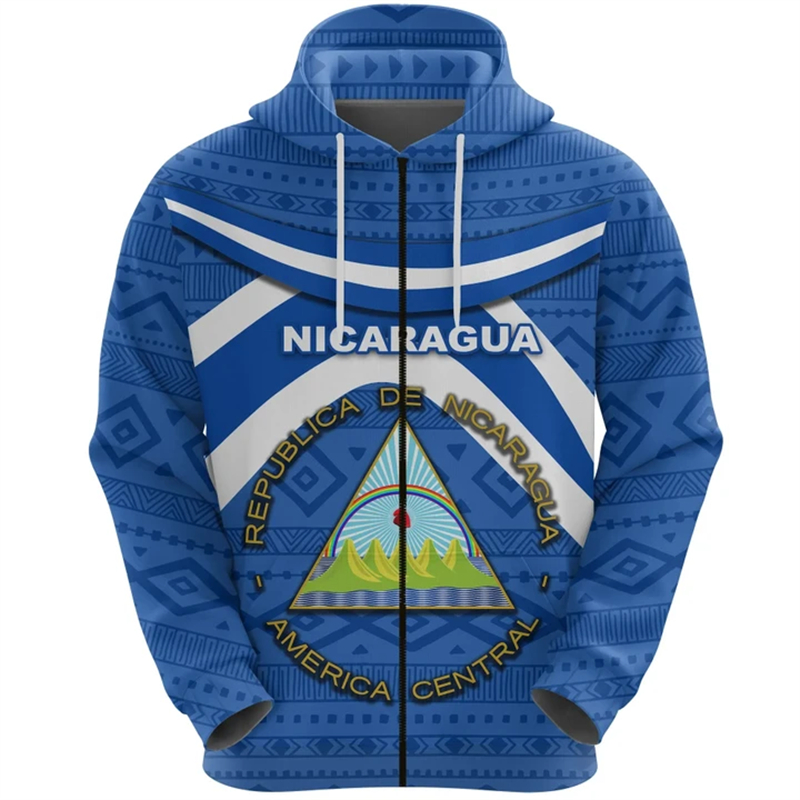 Vintage Ni Nicaragua Vlag Stre - Street Fashion Zip Up Hoodie recensie en prijs