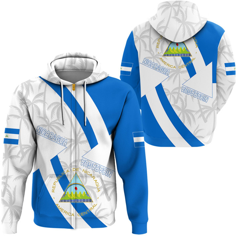 Vintage Ni Nicaragua Vlag Stre - Street Fashion Zip Up Hoodie recensie en prijs