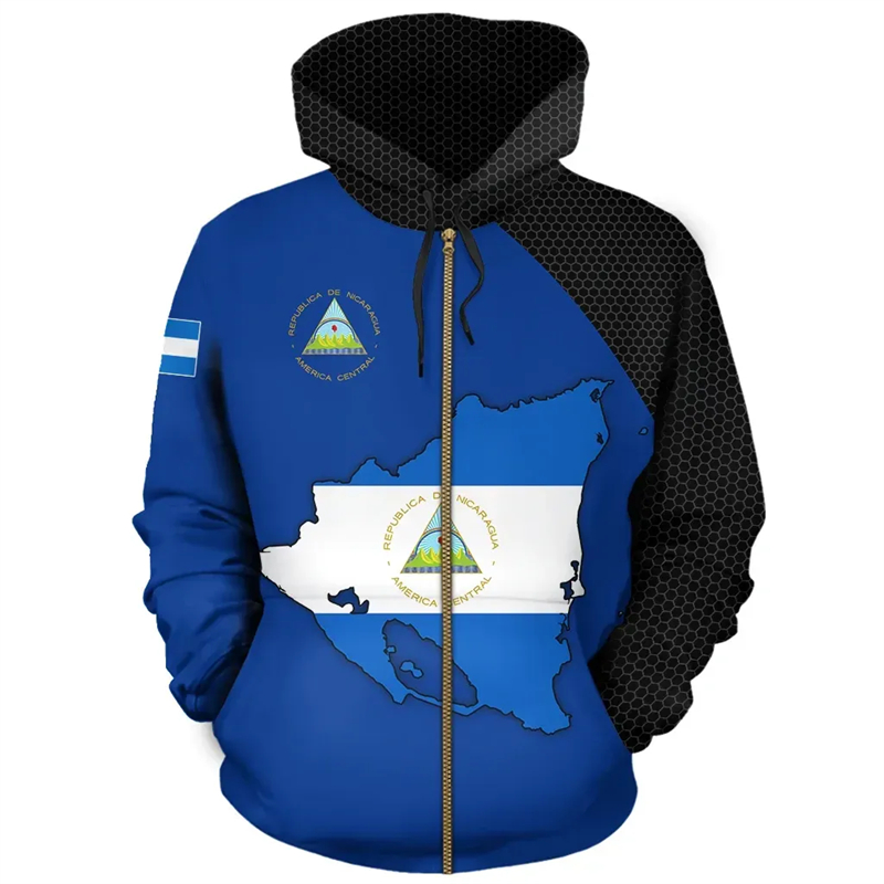 Vintage Ni Nicaragua Vlag Stre - Street Fashion Zip Up Hoodie recensie en prijs