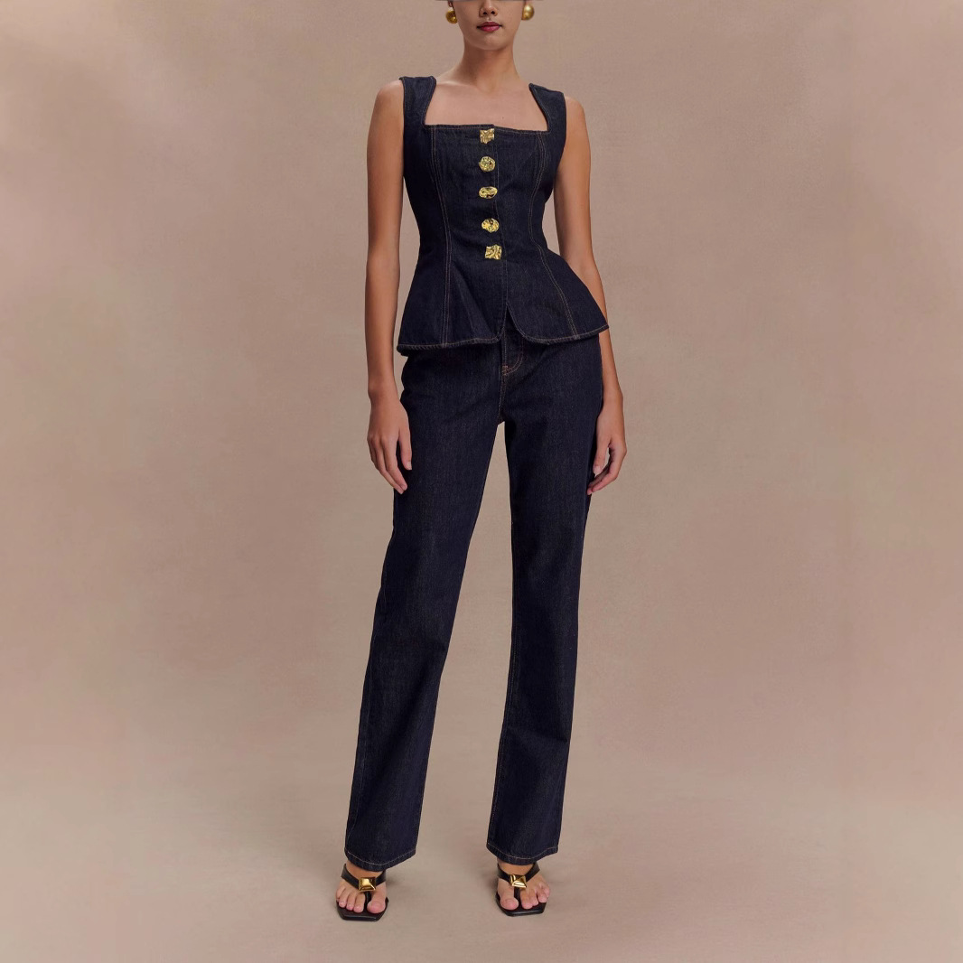 Zomer Denim Broek Sets Vrouwen - Cargo Pant Wide recensie en prijs