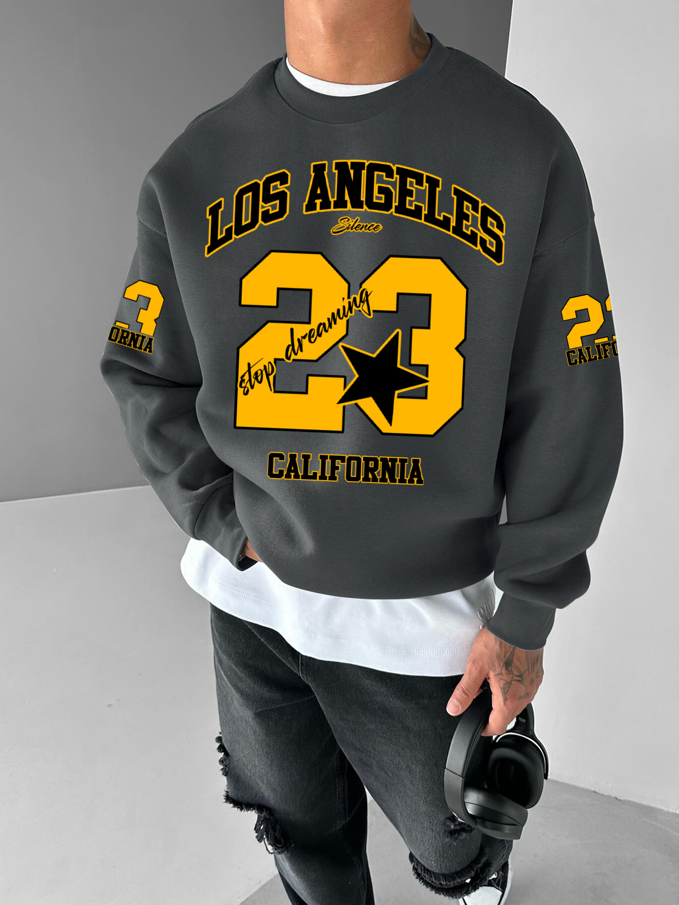 Herensweatshirt, damesmodel, L - Street Fashion California recensie en prijs