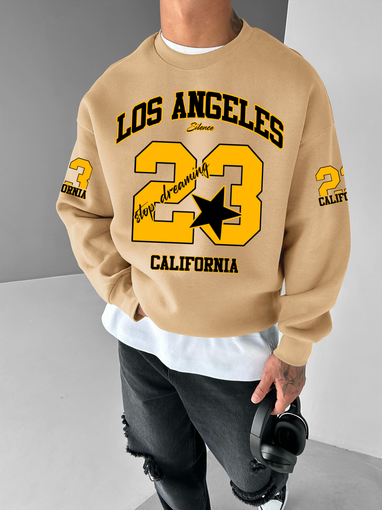 Herensweatshirt, damesmodel, L - Street Fashion California recensie en prijs