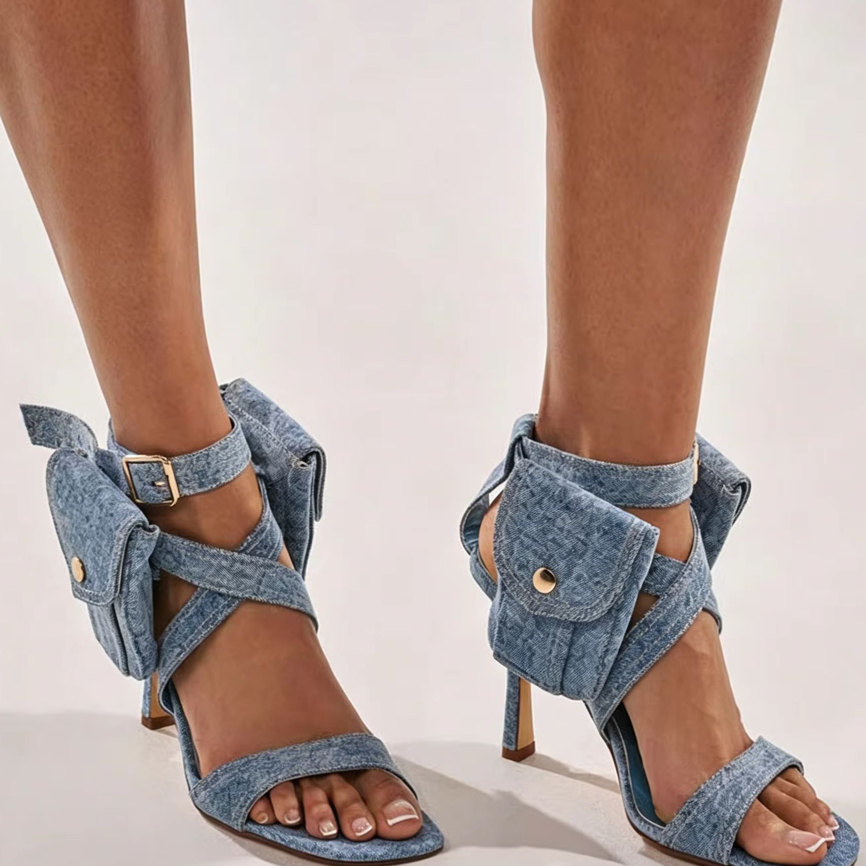 Vrouwen Blauw Denim Zak Enkelb - Street Fashion Dress recensie en prijs