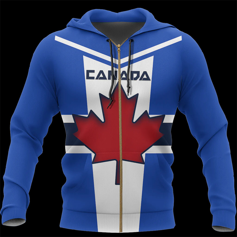 Canada 3d Helemaal Bedrukt Esd - Street Fashion Zip Up Hoodie recensie en prijs