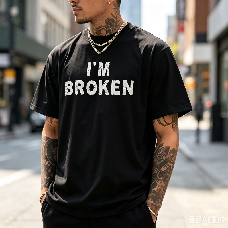 Distressed Quote Heren T-shirt - Street Style Fashion Quotes recensie en prijs