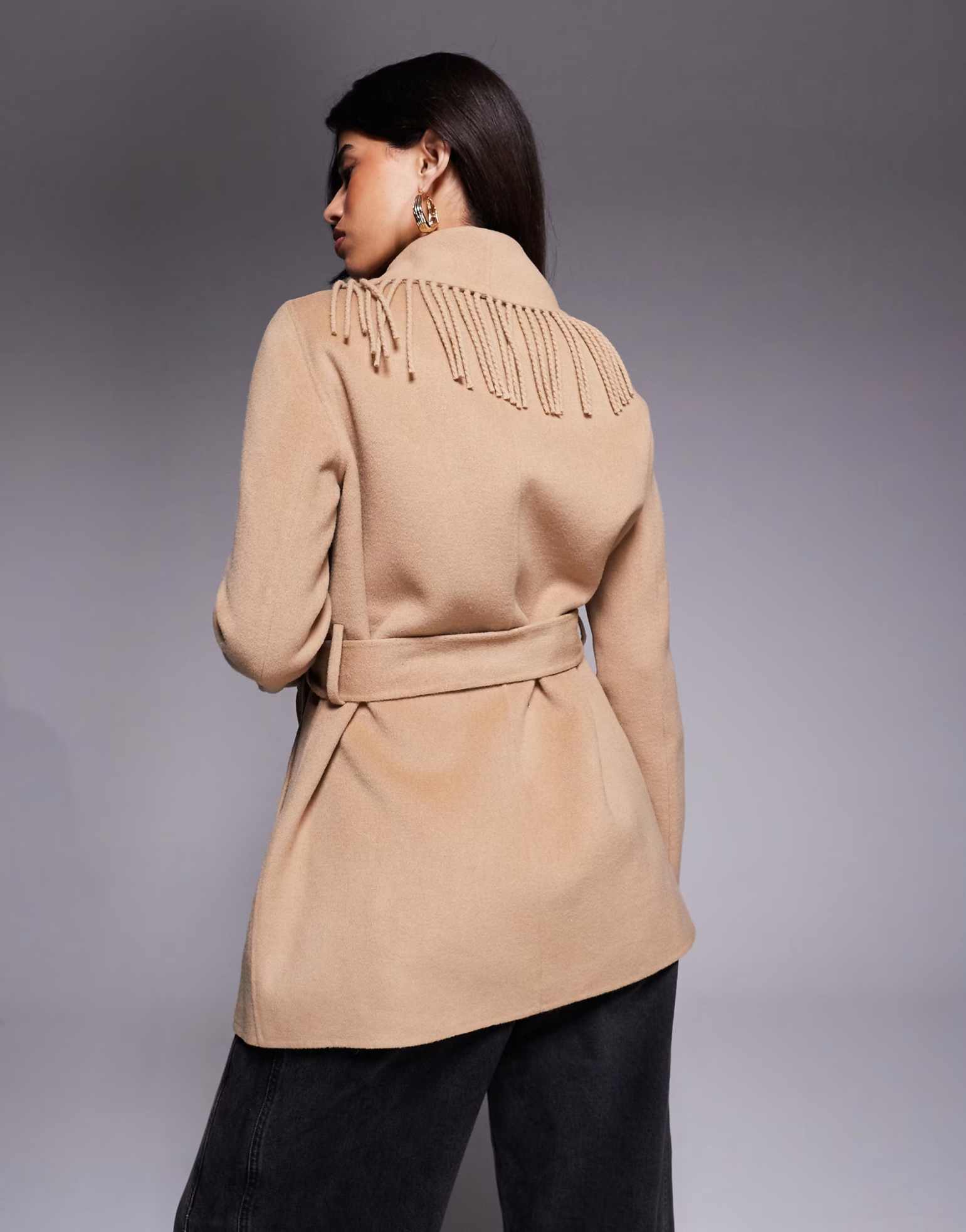 Luxe jas met korte mouwen, wol - Street Fashion Events recensie en prijs