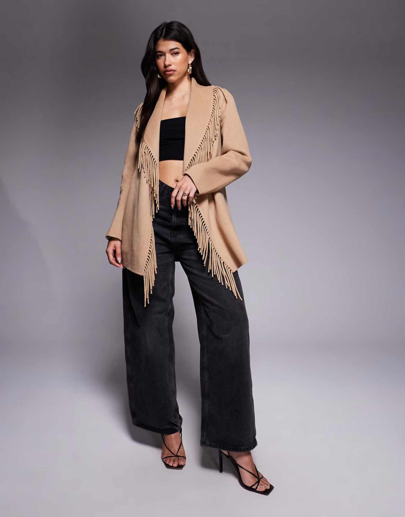 Luxe jas met korte mouwen, wol - Street Fashion Events recensie en prijs