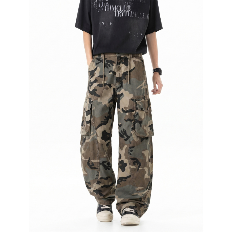 Amerikaanse retro camouflage w - Cargo Pant Wide recensie en prijs