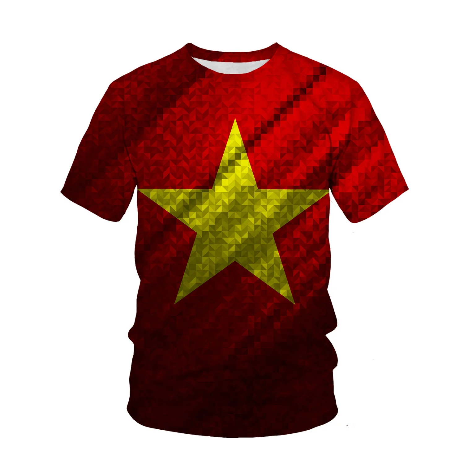 Vietnam Vlag Patroon 3D Gedruk - Street Fashion Vietnam recensie en prijs