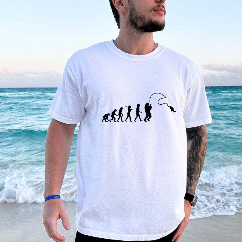 Vissen Evolution Gedrukt T-shi - Street Fashion Evolution recensie en prijs